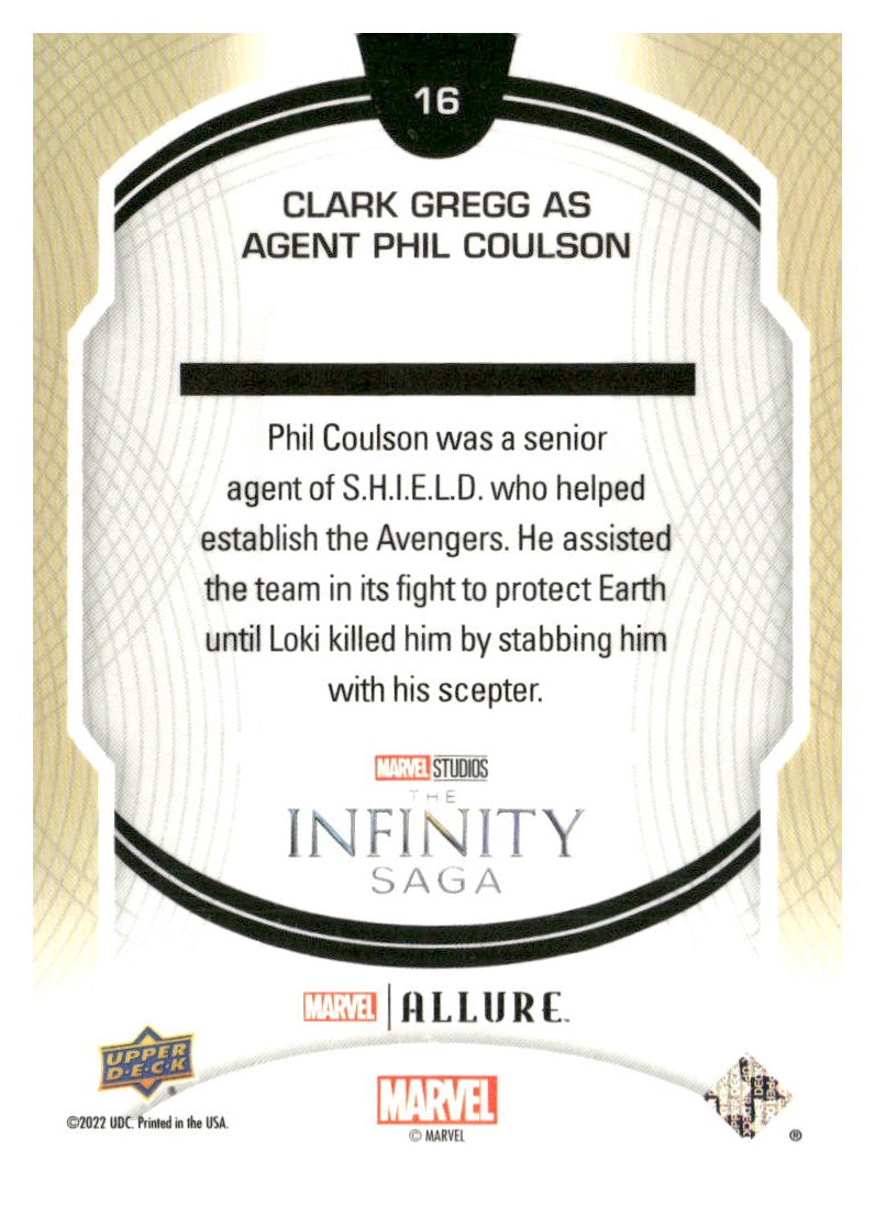 2022 Upper Deck Allure Marvel Studios #16 Clark Gregg as Agent Coulson