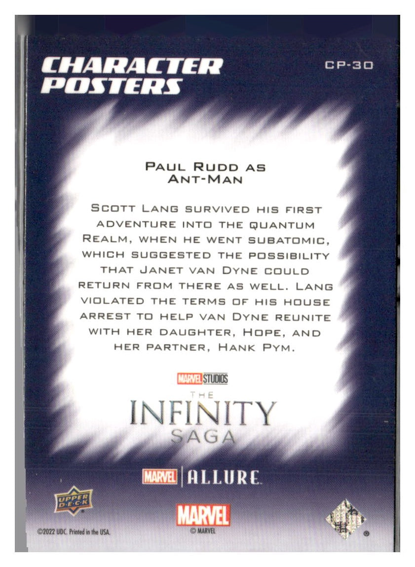 2022 Upper Deck Marvel Allure Character Posters #CP30 Ant-Man Paul Rudd