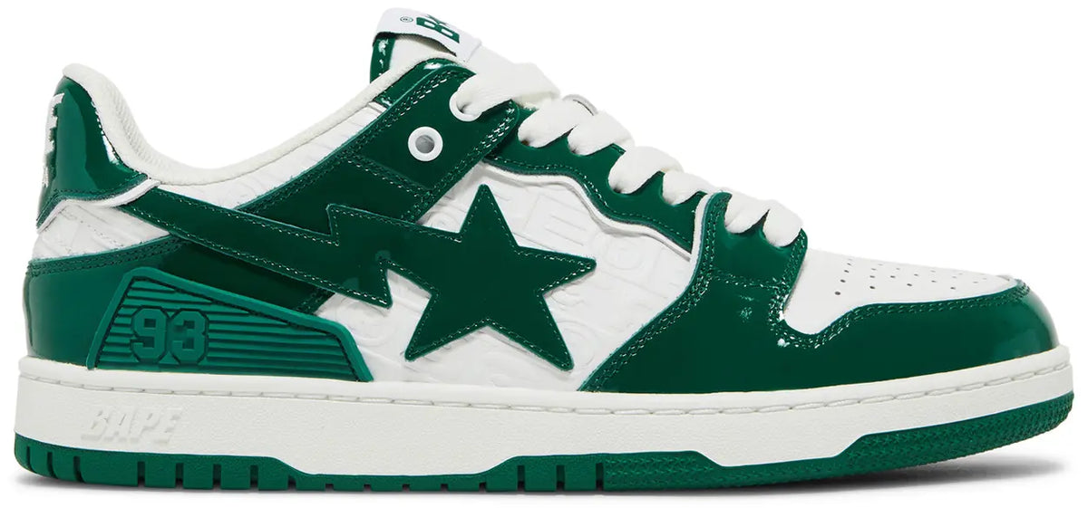 Bathing Ape Bape Sk8 Sta White Green Size 8M / 9.5W