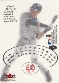 2000 Fleer Skybox E-X DEREK JETER #11 -HOF