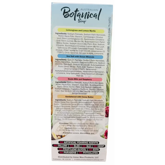 Australian Botanical Soap 8 Bars Variety Pack(6.8 oz Each)