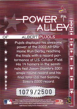 2004 Donruss Power Alley Red 197/2500 Albert Pujols #PA1