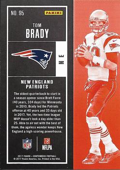 2017 Panini Contenders Season Ticket Tom Brady #95 New England Patriots