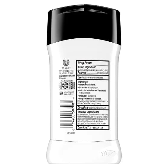Degree UltraClear+ 5in1 Protection Antiperspirant Deodorant Black+White 5 Pack