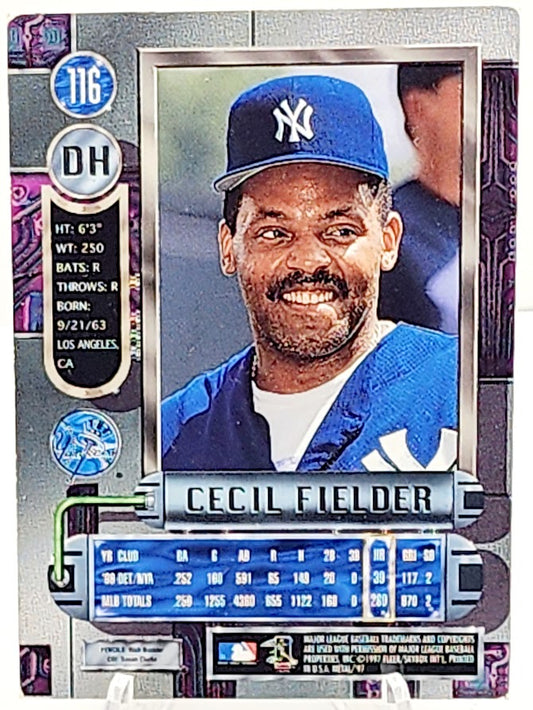1997 Metal Universe #116 Cecil Fielder, NY Yankees
