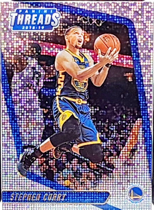 2018 Panini Threads Stephen Curry #95 Dazzle Prizm - ISA 9