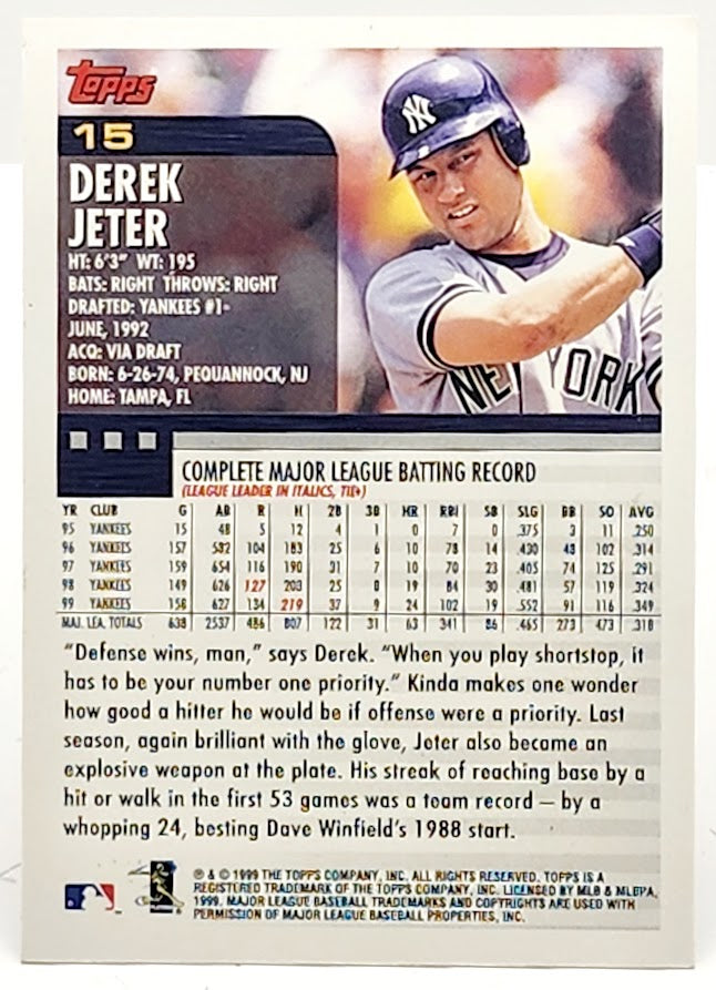 DEREK JETER 2000 Topps Chrome #15 - New York Yankees
