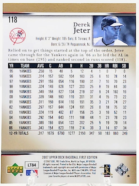 2007 Upper Deck First Edition #118 Derek Jeter NM New York Yankees