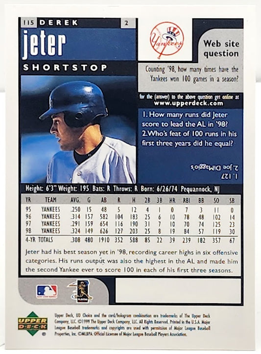 1999 Upper Deck Collector's Choice DEREK JETER #115
