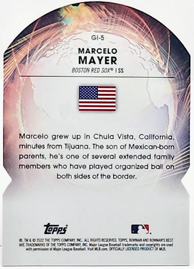 2022 Bowman's Best Global Impact - MARCELO MAYER - Boston Red Sox (Die-Cut) GI-5