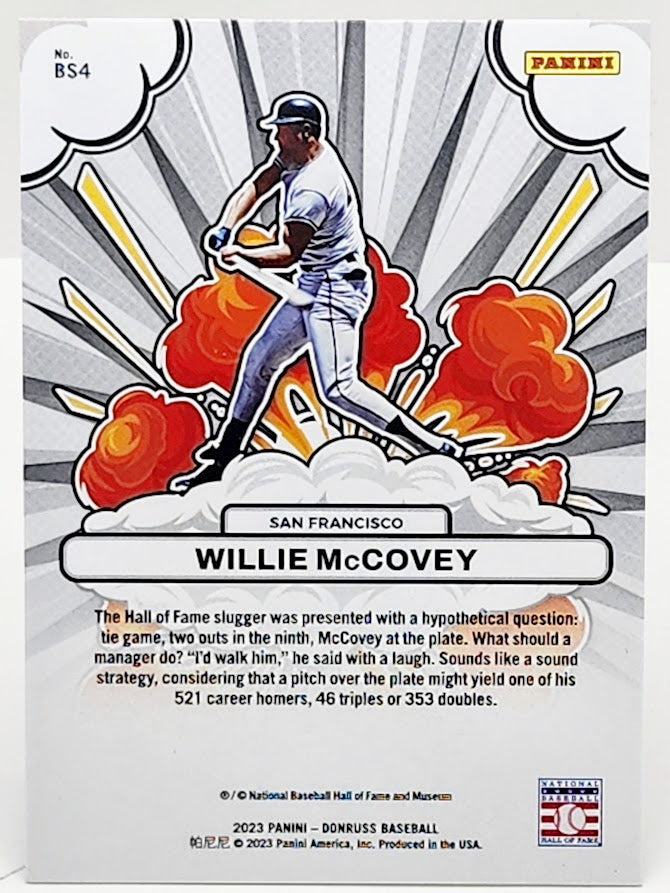 2023 Donruss Bomb Squad #BS-4 Willie McCovey Blue #109/249