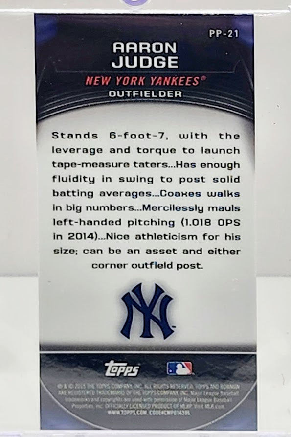 2015 Bowman Chrome Prospect Profiles Mini PP21 Aaron Judge