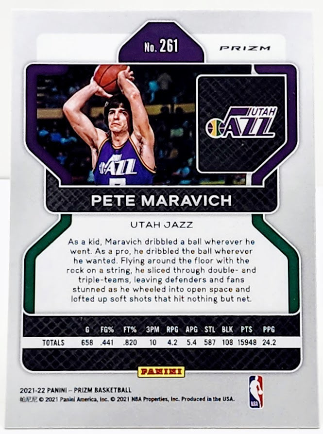 2021-2022 Panini Prizm Pulsar Pete Maravich #261 Utah Jazz