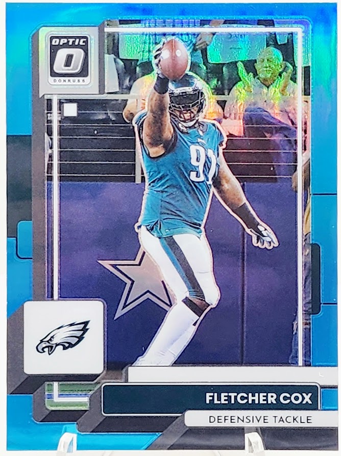 2022 Donruss Optic Fletcher Cox Aqua Prizm #'d /299 - Eagles - #161
