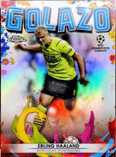 تحميل الصورة إلى عارض المعرض، 2021/22 Topps Chrome UCL Golazo المنكسر Erling Haaland #G1 ISA 10 GEM MT