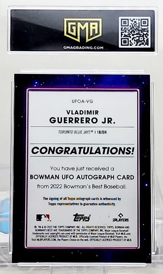 2022 Bowman's Best - UFOA-VG Vladimir Guerrero Jr. UFO Auto #78/100 GMA 9 Mint