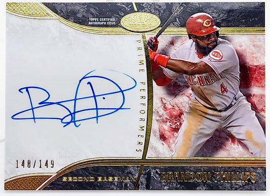 2016 Topps Tier One Prime Performers Auto /149 Brandon Phillips #PP-BP Auto