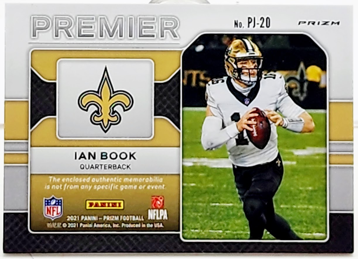 2021 Panini NFL Ian Book Pink Prizm Premier Patch RC No.PJ-20 Saints
