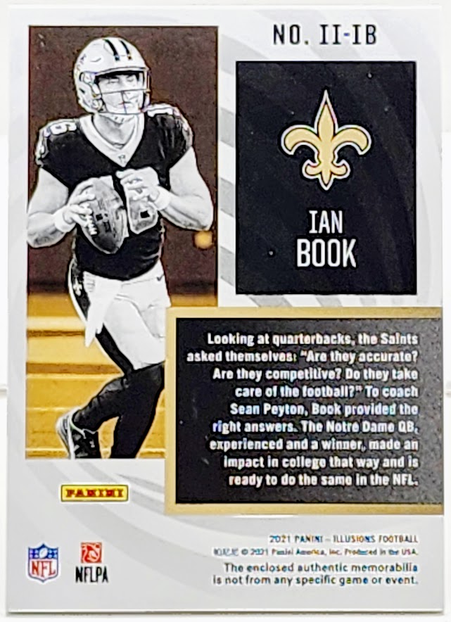 2021 Illusions Ian Book #II-IB Instant Impact Black Jersey Patch Saints Rookie