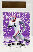 将图片加载到图库查看器,2018 Leaf Prized Rookies Sony Michel Clear Purple #1 Of 1