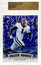 تحميل الصورة إلى عارض المعرض، 2018 Leaf Prized Rookies Sony Michel Prismatic BLUE #1 Of 1