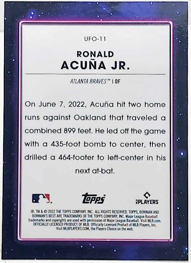 2022 Bowman's Best Bowman UFO Ronald Acuna Jr Ronald Acuña Jr #UFO-11