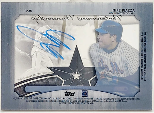 2022 Topps Five Star Pentamerous Penmanship /25 Mike Piazza #PP-MP Auto HOF - walk-of-famesports