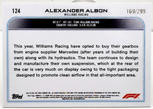 تحميل الصورة إلى عارض المعرض، 2022 توبس كروم F1 #124 ألكسندر ألبون ميني دايموندز المنكسر 169/299