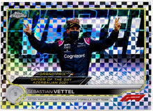 将图片加载到图库查看器,2022 Topps Chrome F1 Formula 1 #178 Sebastian Vettel Checker Flag X-Fractor