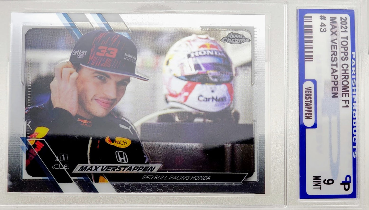 2021 Topps Chrome Formula 1 Max Verstappen Refractor #43 Parish 9 Mint