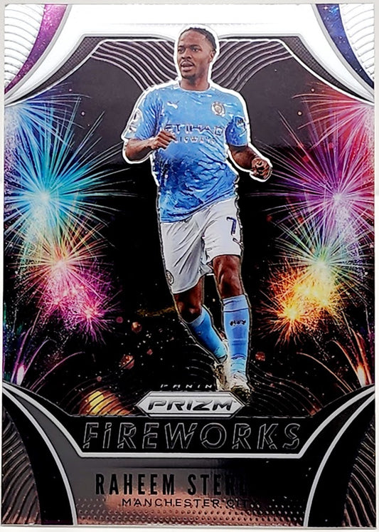 2020-21 Panini EPL Soccer Prizm RAHEEM STERLING FIREWORKS # 7 - NEW ENGLAND