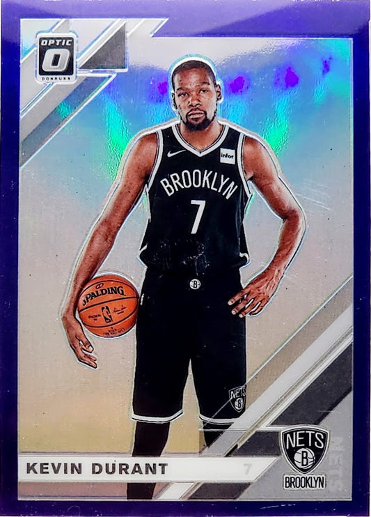 Kevin Durant 2019-20 Panini Donruss Optic Basketball Purple Prizm Card #112 PSA 10 Gem Mint