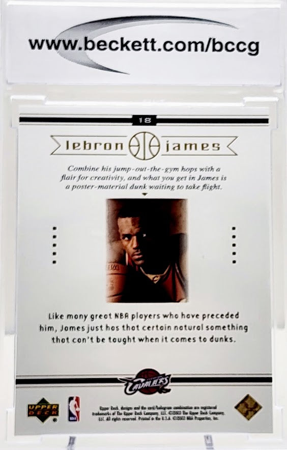 2003 Upper Deck LeBron James Box Set #18 BCCG 10 Cleveland Cavaliers
