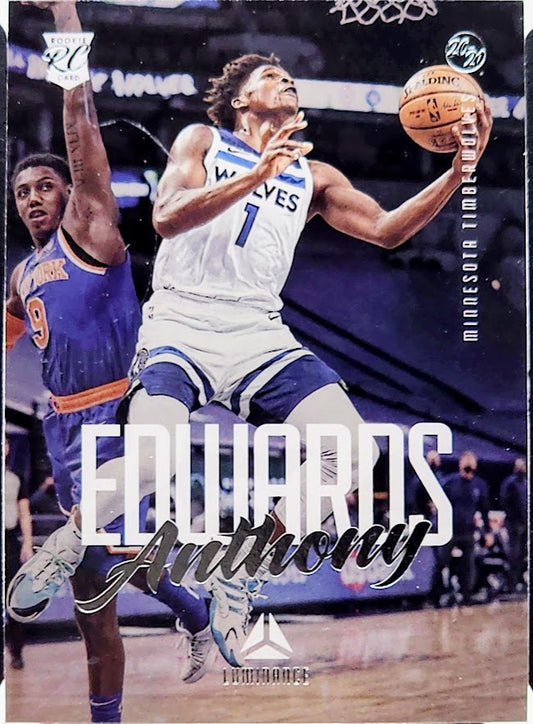 2020-21 Panini Chronicles Luminance Anthony Edwards Rookie Card #143 ISA 9 Mint