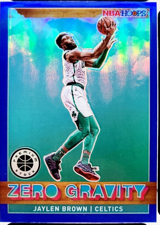 2019 Hoops Premium Stock Zero Gravity Blue Jaylen Brown #13 Boston Celtics ISA 9 Mint