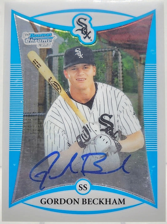 2008 Bowman Draft Prospects Chrome Gordon Beckham #BDPP118 BGS 9 on card/10 on auto GEM MINT Auto - walk-of-famesports
