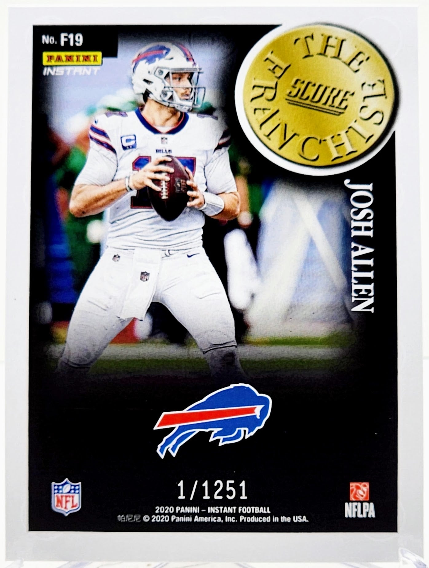 Josh Allen 2020 Panini NFL Instant Score The Franchise #F19 Card 1/1251 - walk-of-famesports