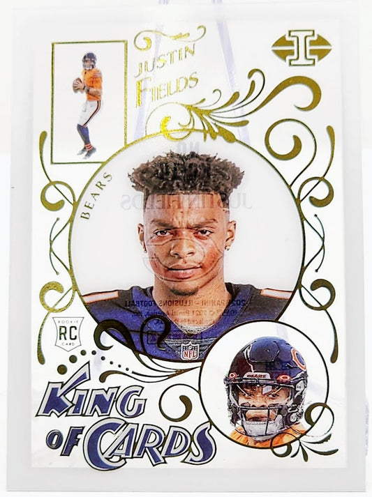 Justin Fields 2021 Panini Illusions KING OF CARDS RC KC-14 Chicago Bears
