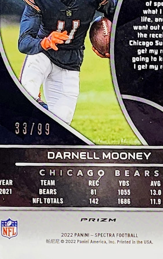 2022 Spectra Base Celestial SP 3/99 #21 Darnell Mooney Chicago Bears