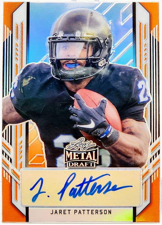 2021 Leaf Metal Draft Auto Portrait Rainbow Silver Orange 4/7 Jaret Patterson Rookie #PA-JP1