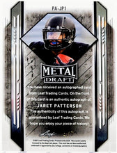 将图片加载到图库查看器,2021 Leaf Metal Draft Auto Portrait Rainbow Silver Orange 4/7 Jaret Patterson Rookie #PA-JP1