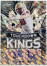 将图片加载到图库查看器,2021 Leaf Metal Draft Touchdown Kings Black Marbles 6/15 Hunter Long Rookies AUTO #TK-HL1