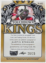 تحميل الصورة إلى عارض المعرض، 2022 Leaf Metal Draft Touchdown Kings Blue Shimmer / 25 Austin Stogner Auto #TK-AS2