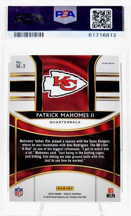 2018 Panini Select Sensations Prizm Patrick Mahomes II #SE-3 PSA 10 GEM MINT