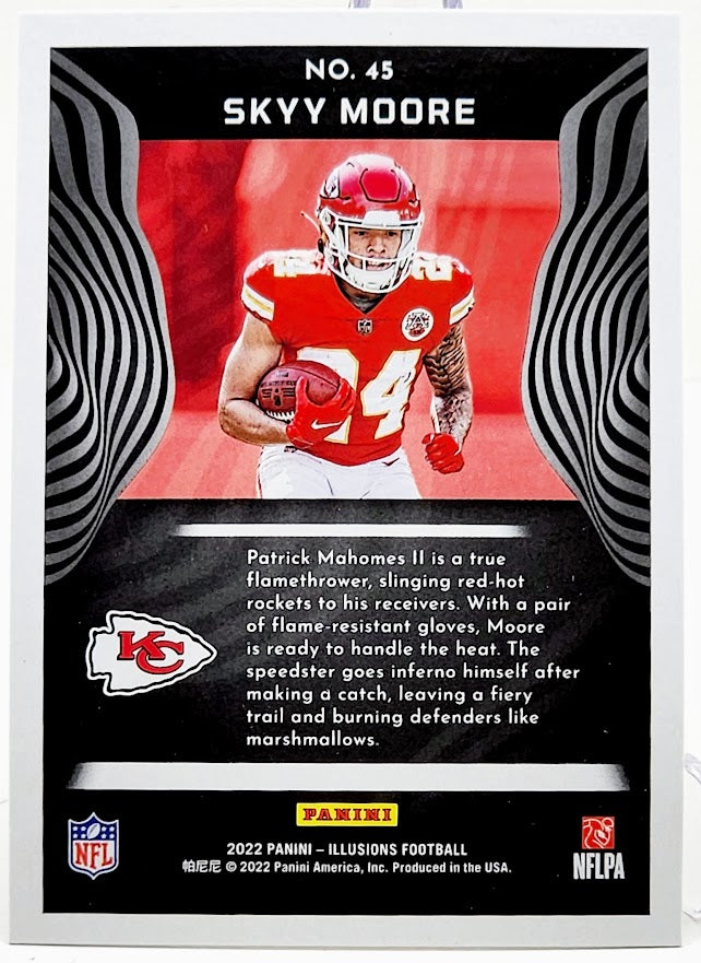 2022 Panini Illusions Skyy Moore Rookie #45 Kansas City Chiefs RC