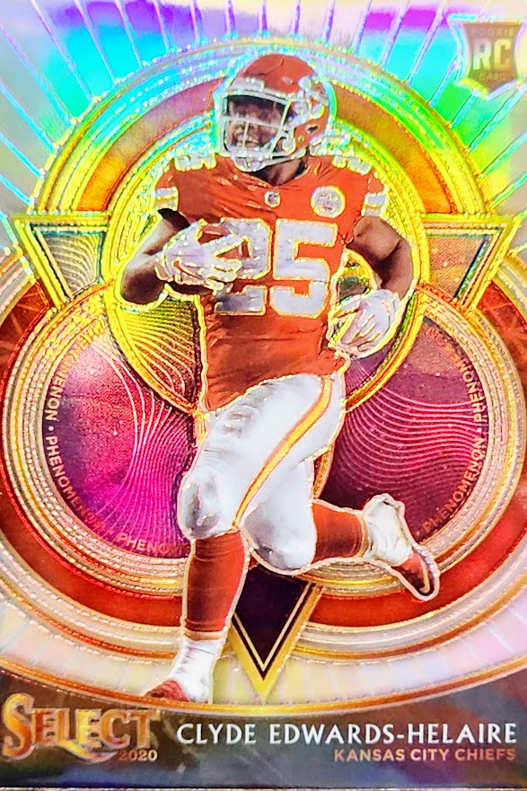 2020 Panini Select Phenomenon Silver Prizm Clyde Edwards-Helaire #P21 Rookie RC