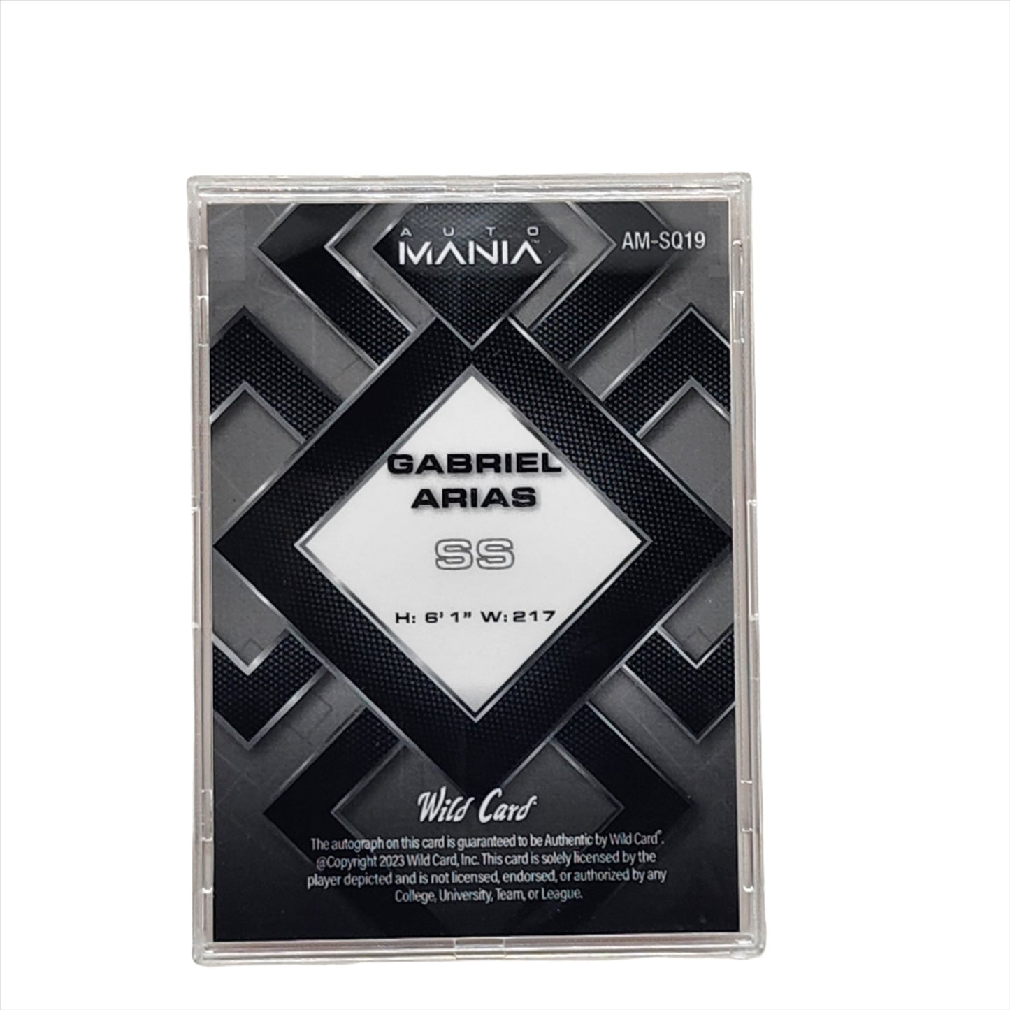 2023 Wild Card Auto Mania 7/50 Gabriel Arias #AM-SQ19 Guardians