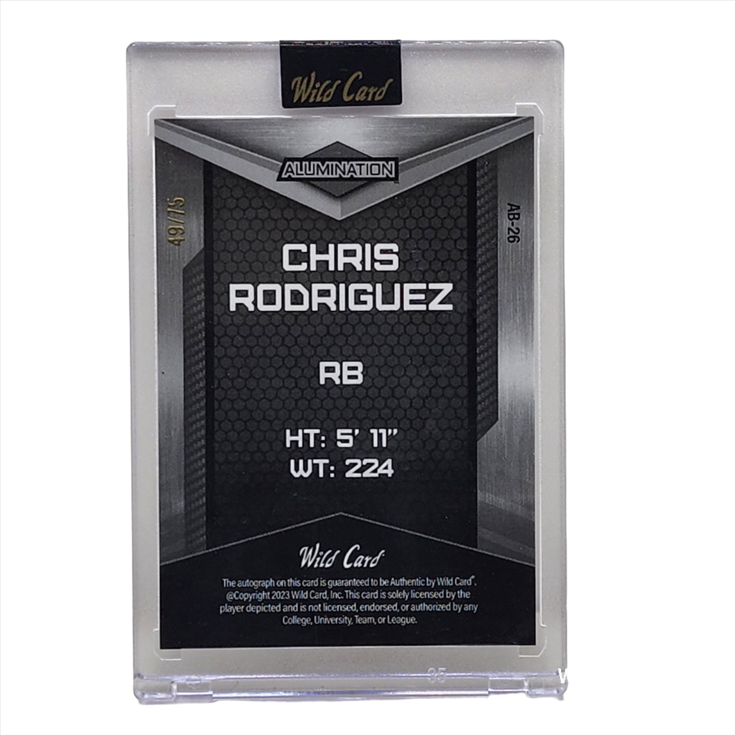 2022 Wild Card Auto Mania 49/75 Chris Rodriguez RC #AB-26 - Wildcats