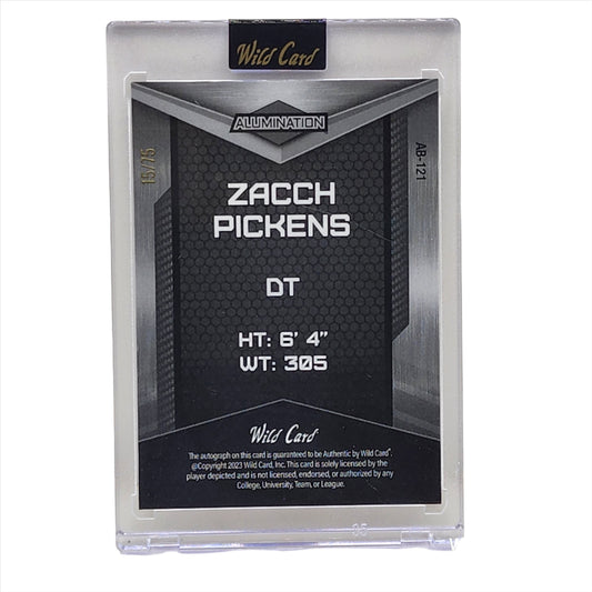 2023 Wild Card Alumination Auto RC 15/75 Zacch Pickens #AB-121 Chicago Bears