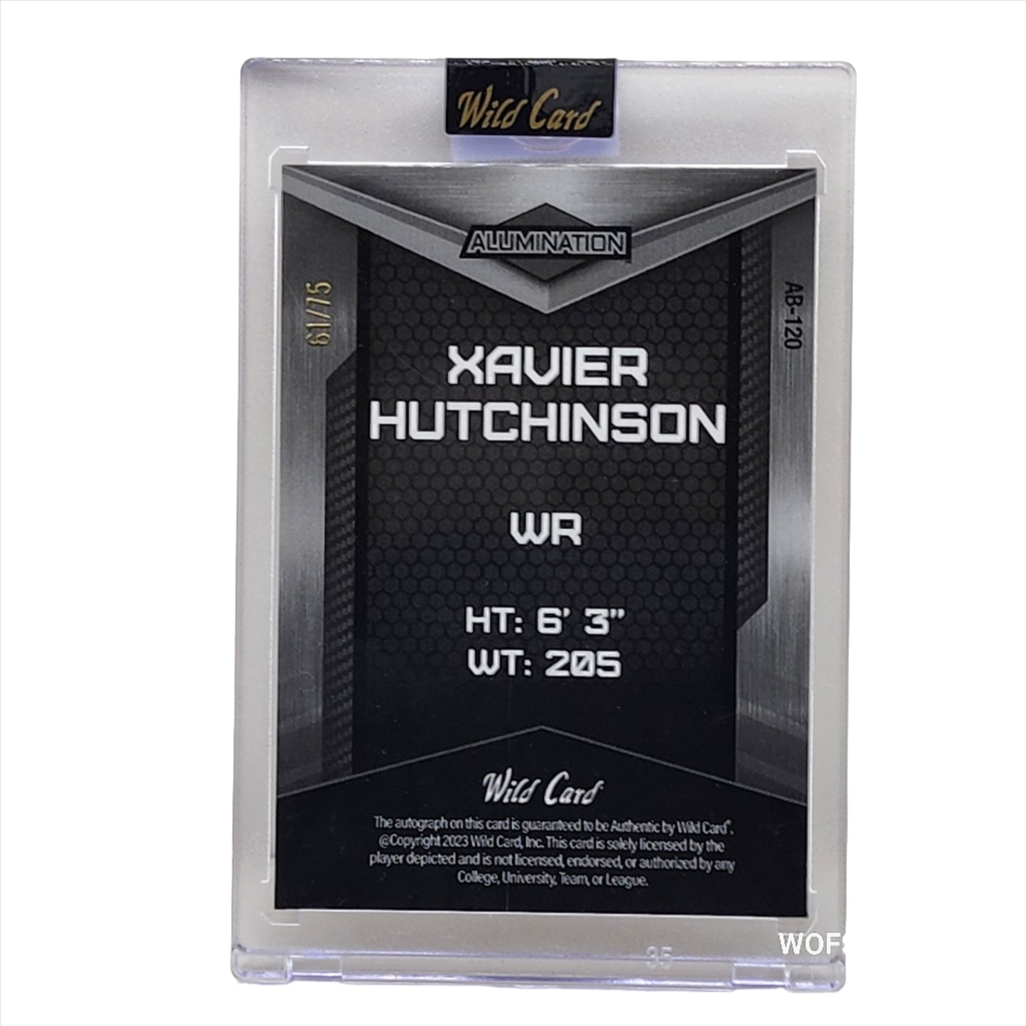 2023 Wild Card Alumination Auto RC 61/75 Xavier Hutchinson #AB-120